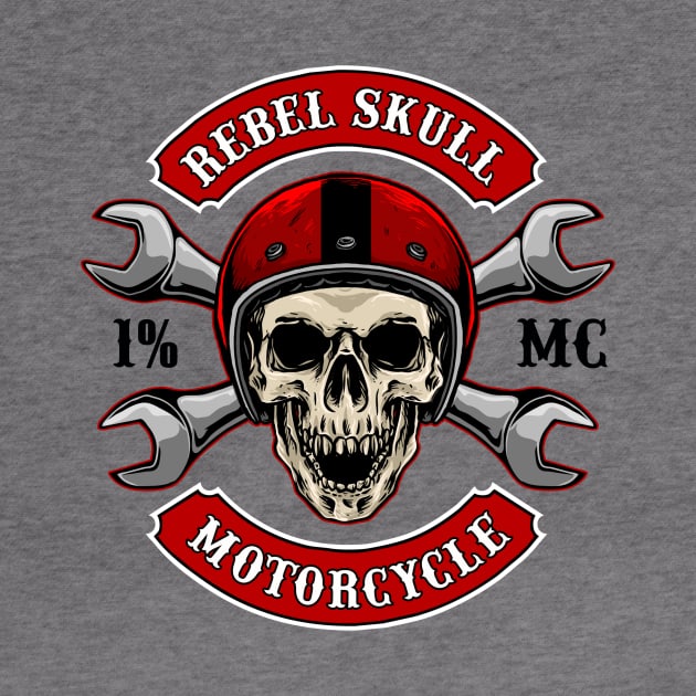 Rebel Skull, Skull And Crossbones by Graffix